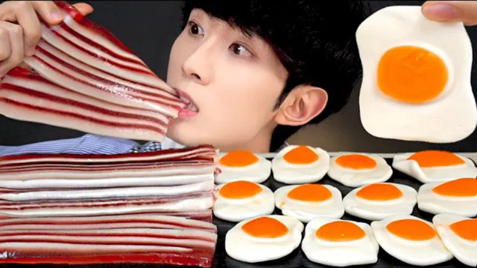 【Jae Yeol】生猪肉五花肉果冻煎蛋软糖果冻的咀嚼音